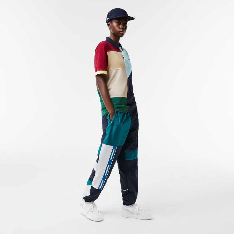 Men's Lacoste Water-Repellent Patchwork Joggers Multicolor | BMR465021