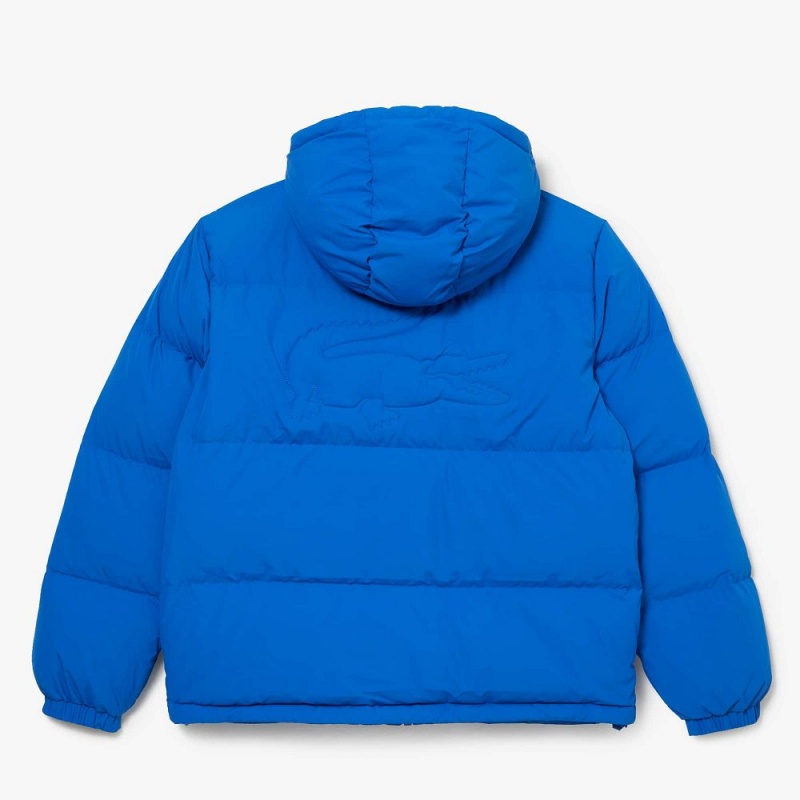 Men's Lacoste Water-Repellent Puffer Jackets Blue | EMB028543