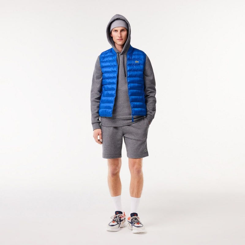 Men's Lacoste Water-Repellent Puffer Vest Gentian blue | IDF146593