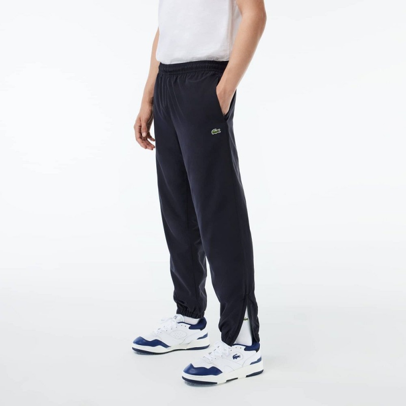 Men's Lacoste Waterproof Joggers Abysm blue | DNT659142