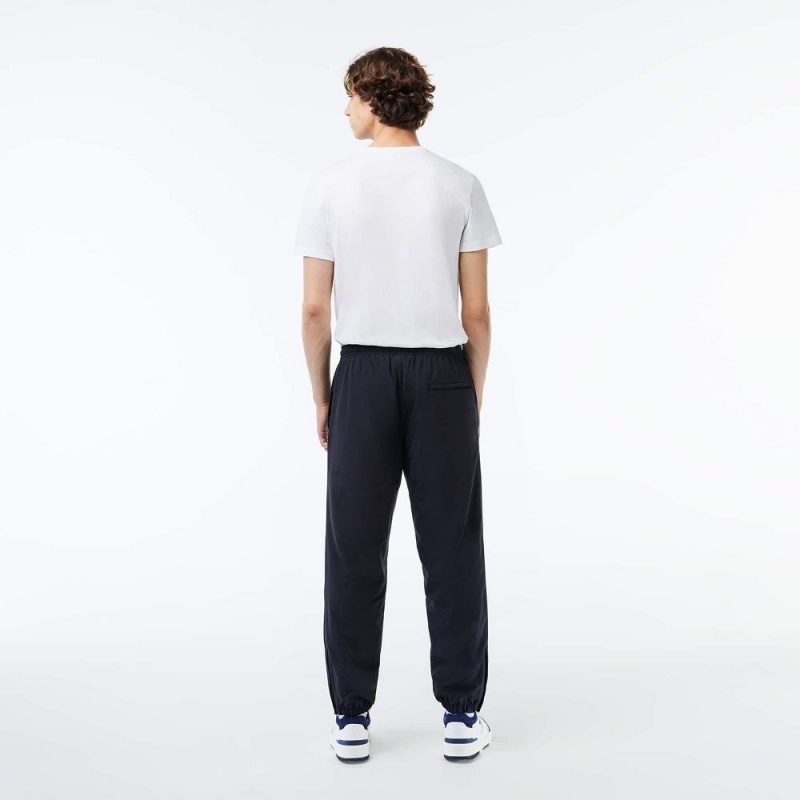 Men's Lacoste Waterproof Joggers Abysm blue | DNT659142