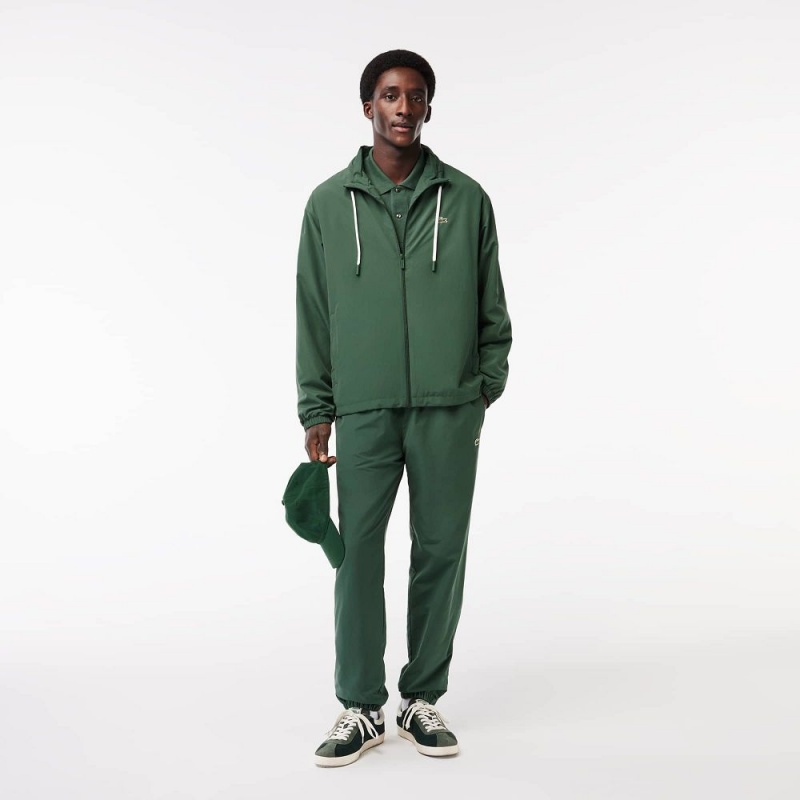 Men's Lacoste Waterproof Joggers Dark Green | QFG207856