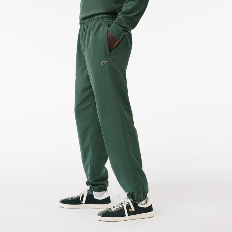 Men's Lacoste Waterproof Joggers Dark Green | QFG207856