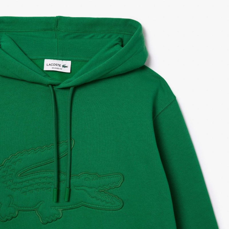 Men's Lacoste XL Croc Jogger Hoodie Rocket Green | NSL581740