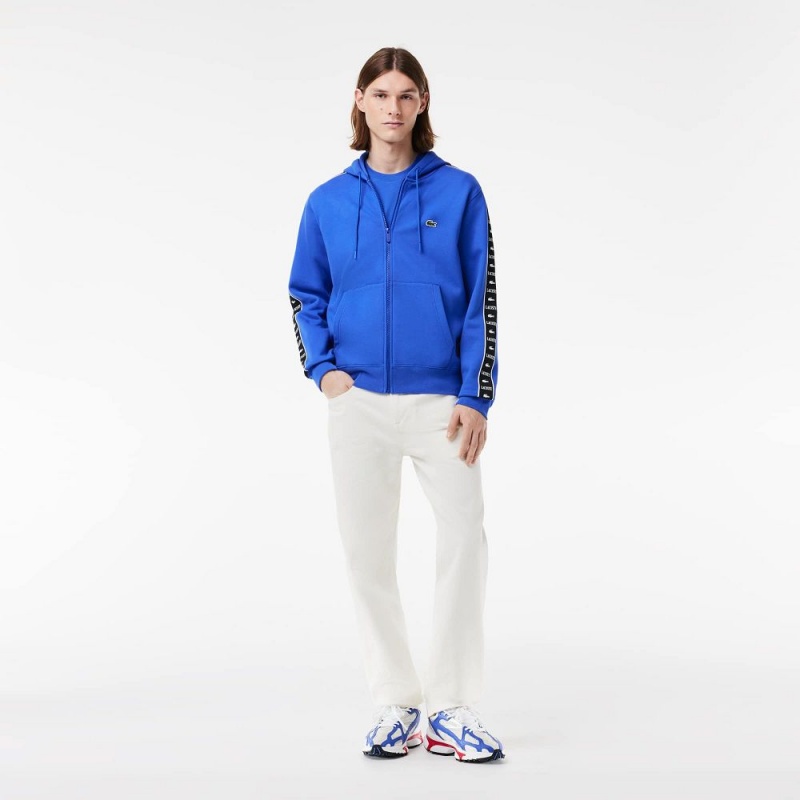 Men's Lacoste Zip-Up Hoodie Ladigue blue | NSI509872