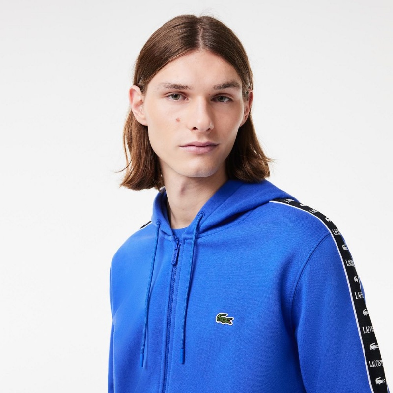 Men's Lacoste Zip-Up Hoodie Ladigue blue | NSI509872