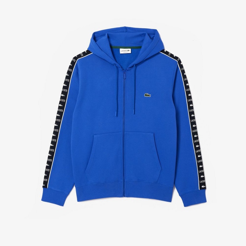 Men's Lacoste Zip-Up Hoodie Ladigue blue | NSI509872