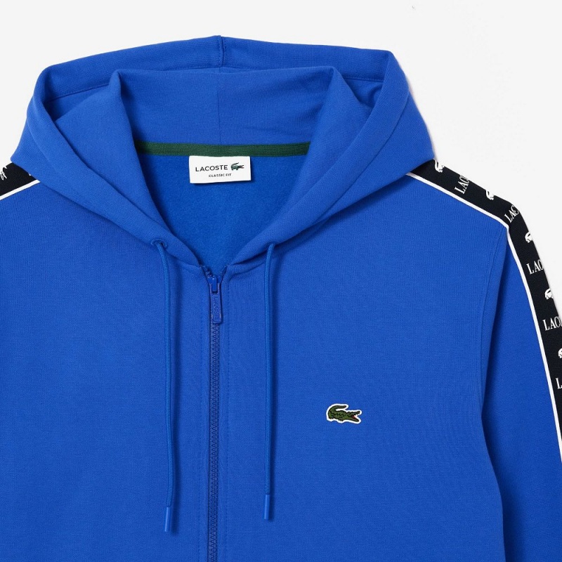 Men's Lacoste Zip-Up Hoodie Ladigue blue | NSI509872