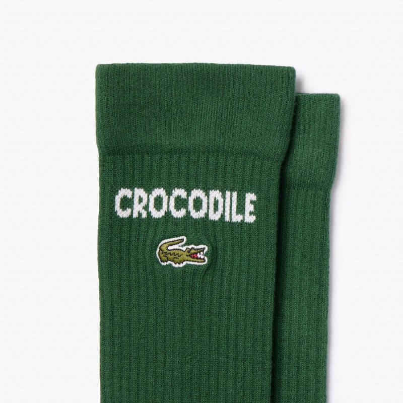 Women's Lacoste 2-Pack Socks White Green | QBS834092