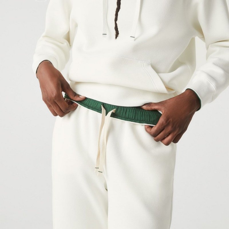 Women's Lacoste Blended Cotton Sweatpants White | JBK048619