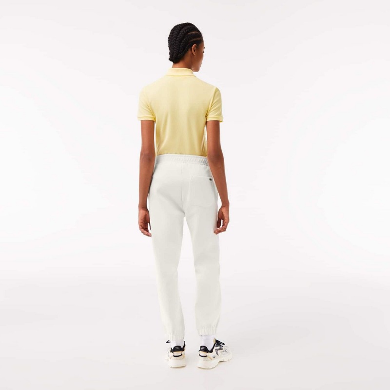 Women's Lacoste Blended Cotton Sweatpants White | JBK048619