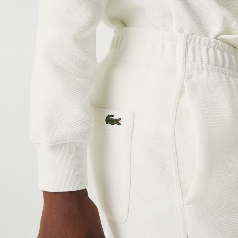 Women's Lacoste Blended Cotton Sweatpants White | JBK048619