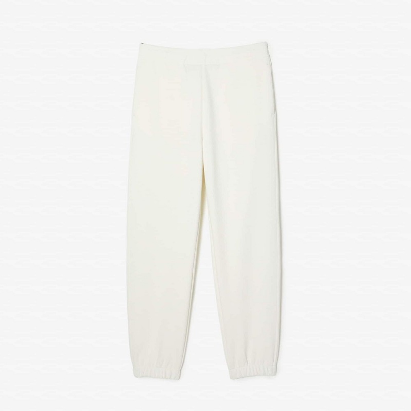 Women's Lacoste Blended Cotton Sweatpants White | JBK048619