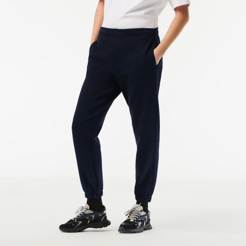 Women's Lacoste Blended Cotton Sweatpants Navy Blue | XVB410627