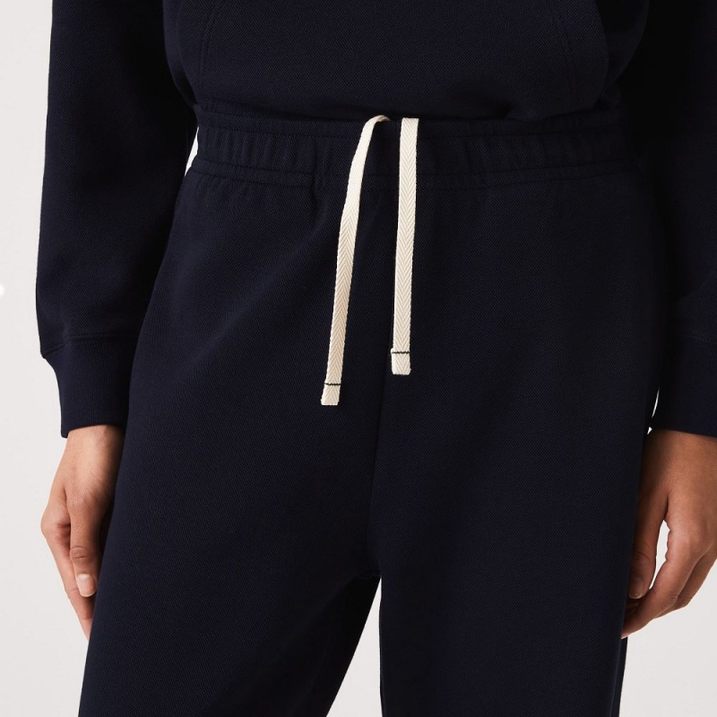 Women's Lacoste Blended Cotton Sweatpants Navy Blue | XVB410627