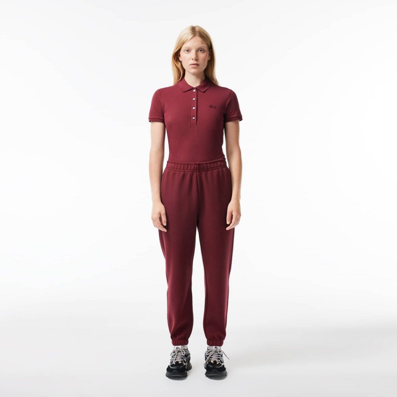 Women\'s Lacoste Blended Cotton Sweatpants Bordeaux | RTI610359