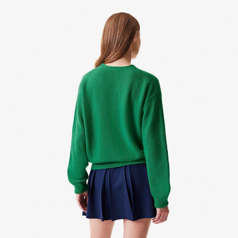 Women's Lacoste Cashmere Cardigan Rocket Green | CIU756491