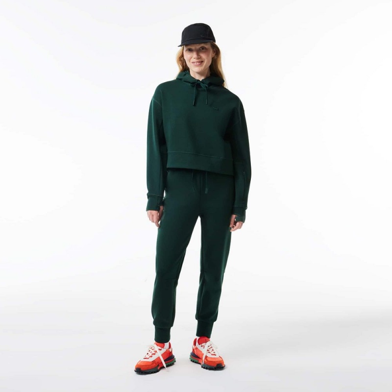 Women's Lacoste Cotton Jersey Joggers Forest green | USX937680