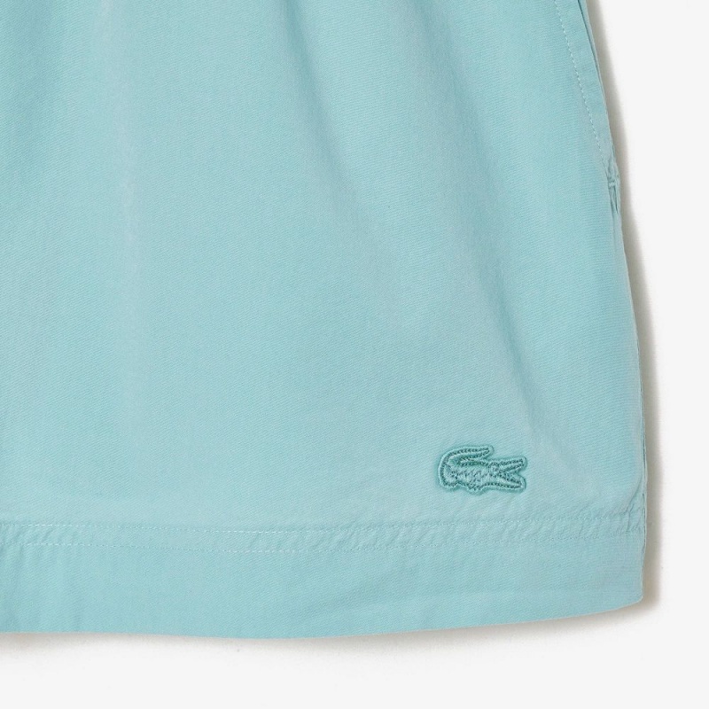 Women's Lacoste Cotton Poplin Shorts Blue | JLZ287315