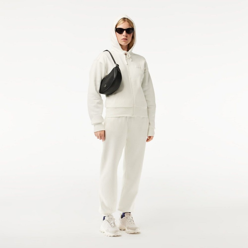 Women's Lacoste Cotton Sweatpants White | RBL037182