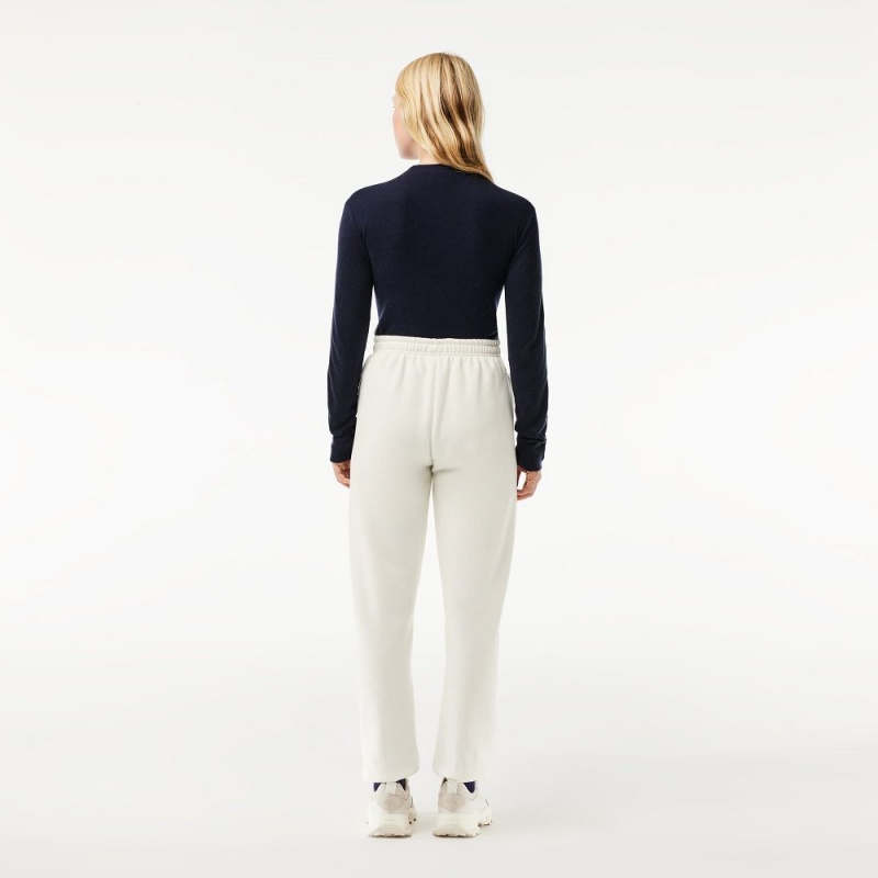 Women's Lacoste Cotton Sweatpants White | RBL037182