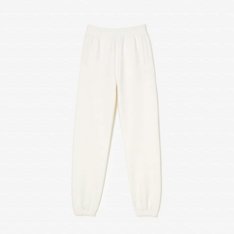 Women's Lacoste Cotton Sweatpants White | RBL037182