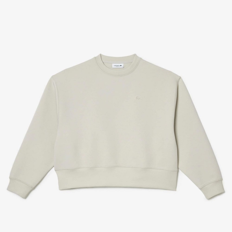 Women's Lacoste Crew Neck Sweatshirt Grey | OXV368790