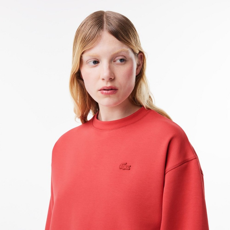 Women's Lacoste Crew Neck Sweatshirt Pink | PHF827453