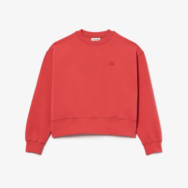 Women's Lacoste Crew Neck Sweatshirt Pink | PHF827453