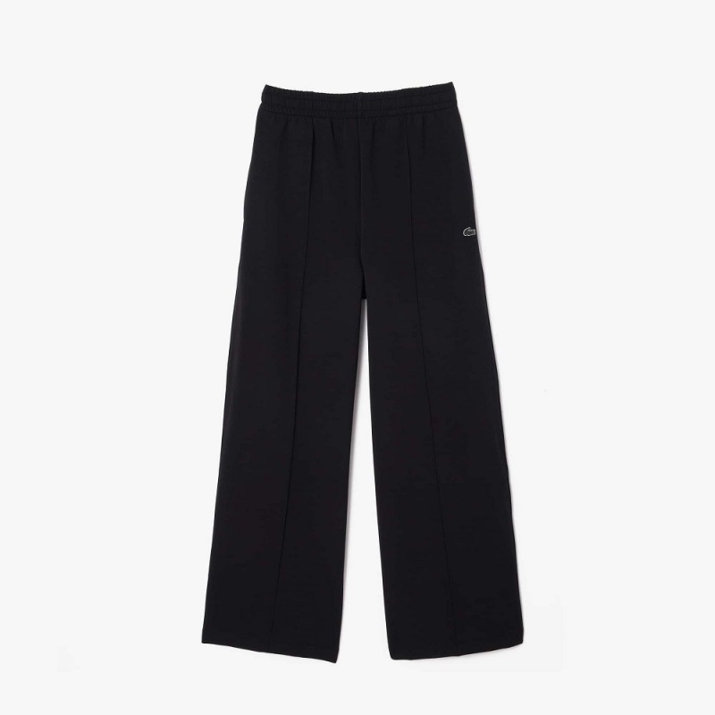 Women's Lacoste Double Face Sweatpants Black | ATZ140756