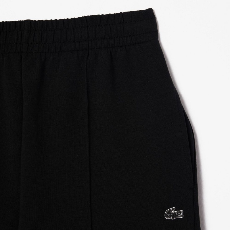 Women's Lacoste Double Face Sweatpants Black | ATZ140756