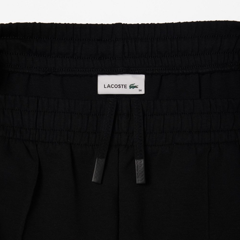 Women's Lacoste Double Face Sweatpants Black | ATZ140756