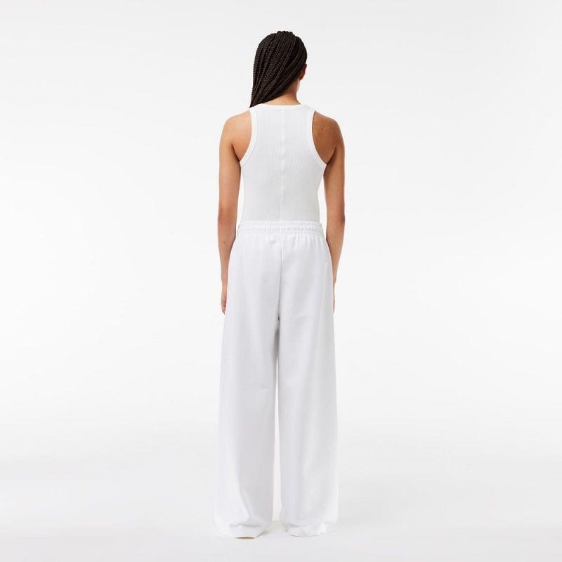 Women's Lacoste Double Face Sweatpants White | CDY791028