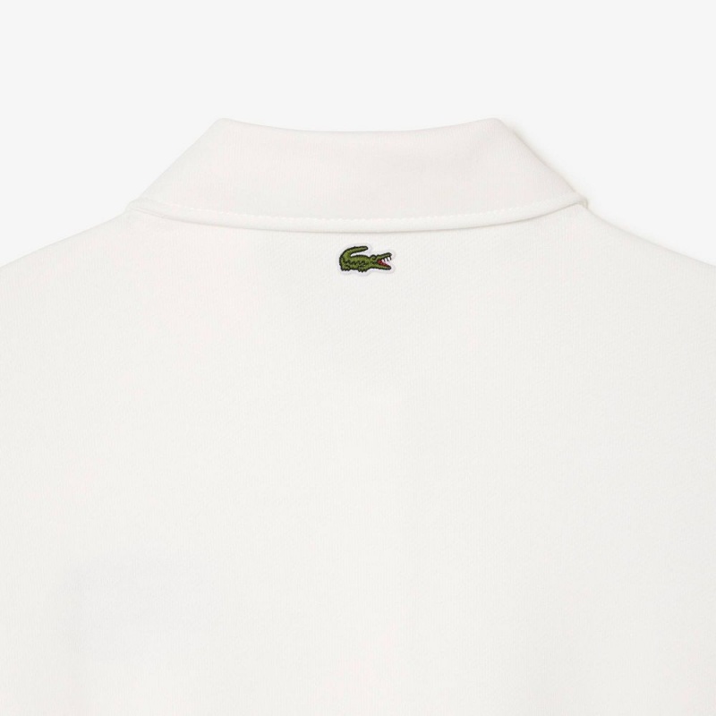 Women's Lacoste Embroidered Polo Sweatshirt White | DFC720345