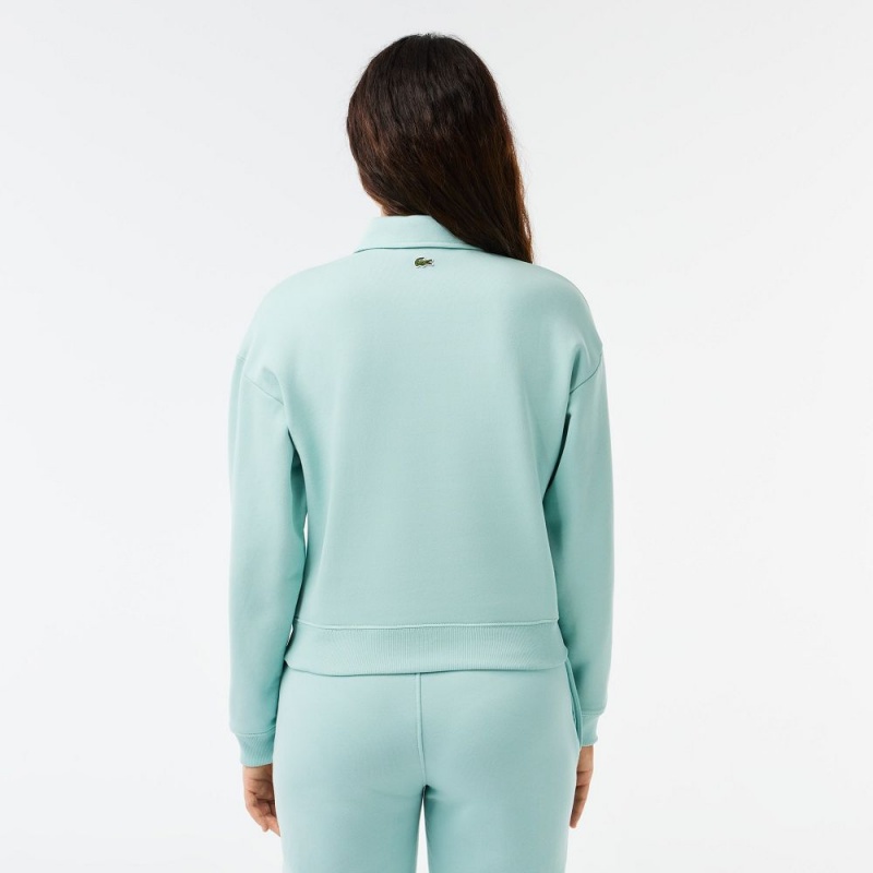 Women's Lacoste Embroidered Polo Sweatshirt Mint | NHQ637058