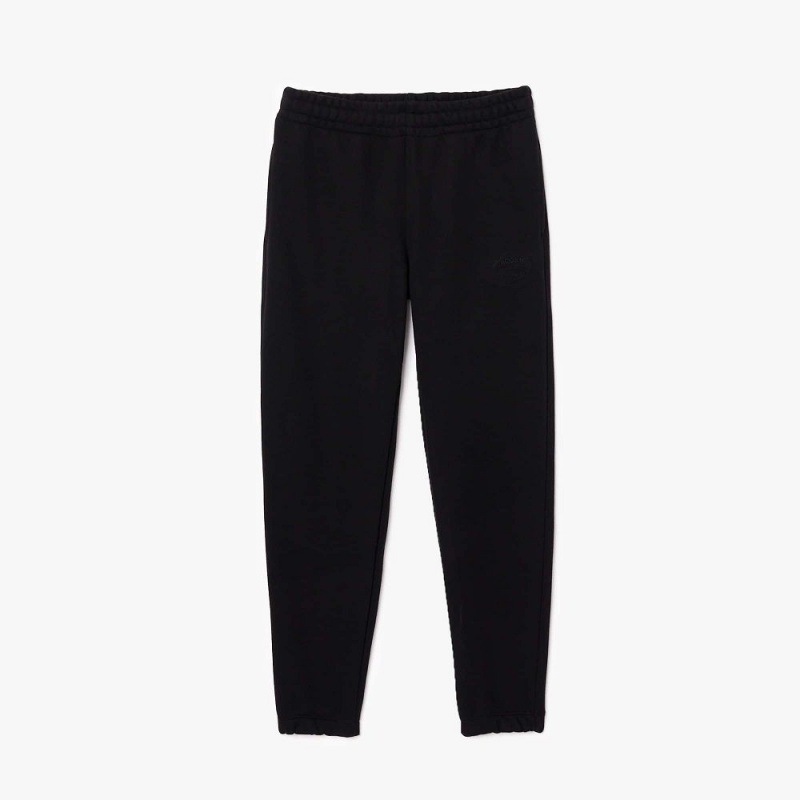 Women's Lacoste Embroidered Sweatpants Black | DOR581634