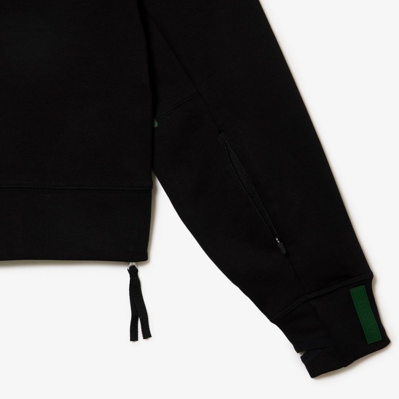 Women's Lacoste Hoodie Black | BGZ698412