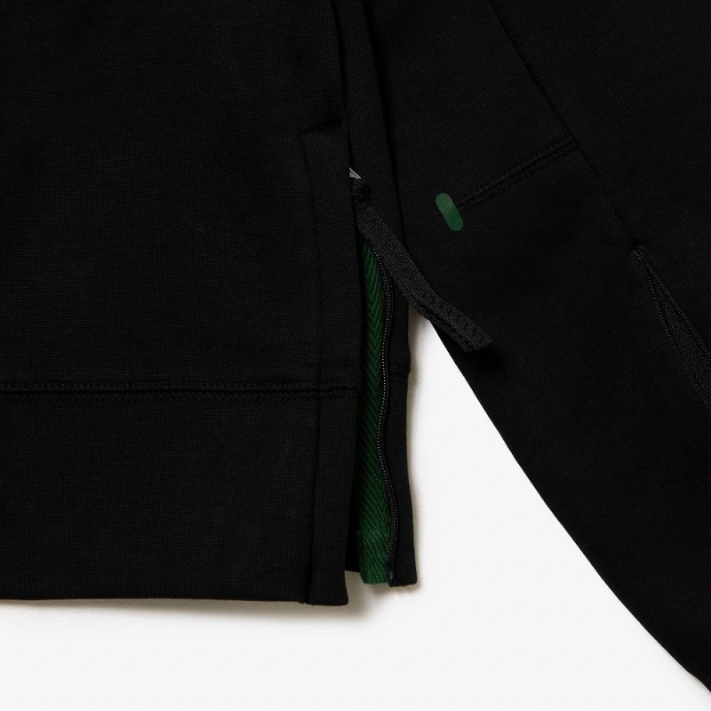 Women's Lacoste Hoodie Black | BGZ698412