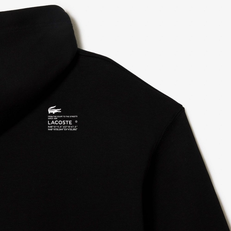 Women's Lacoste Hoodie Black | BGZ698412