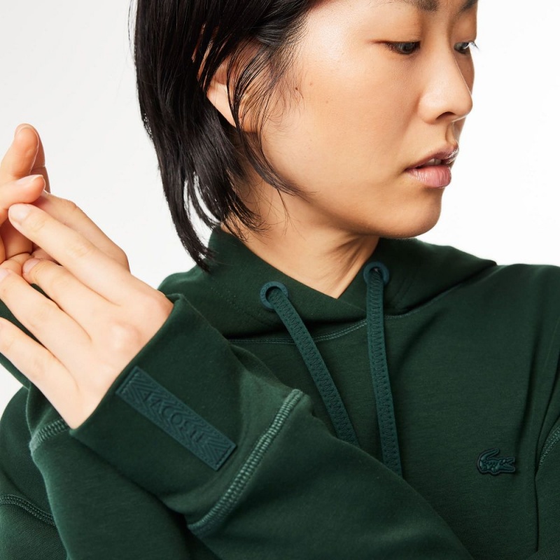 Women's Lacoste Hoodie Forest green | BPS345716