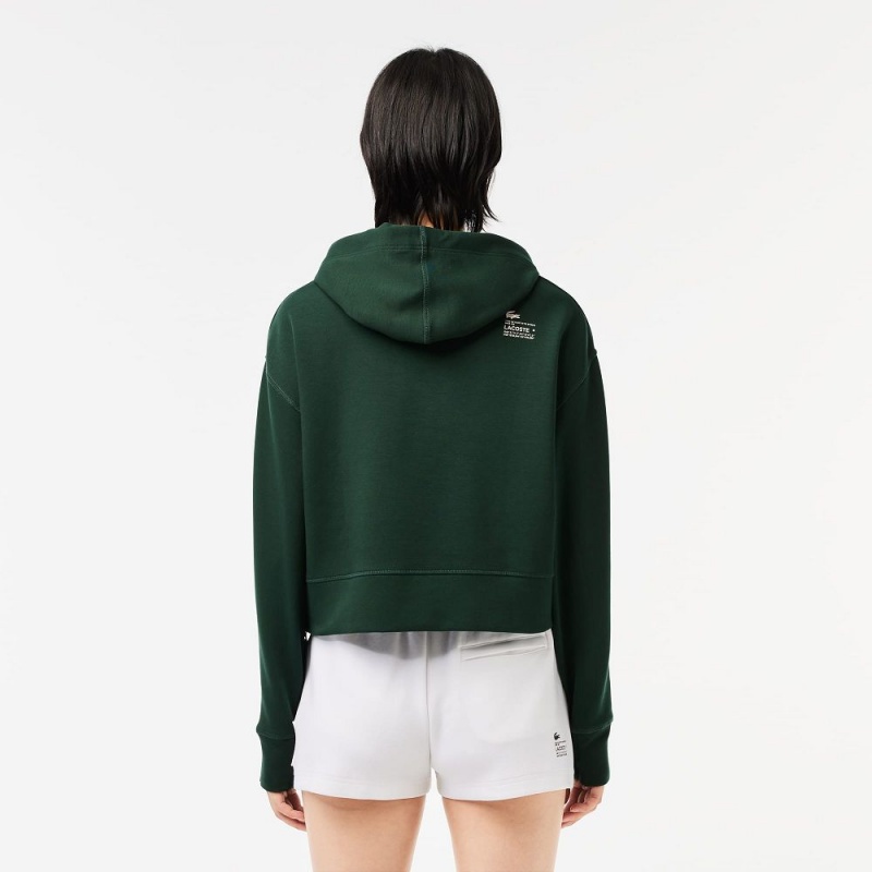 Women's Lacoste Hoodie Forest green | BPS345716