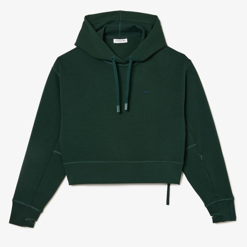 Women's Lacoste Hoodie Forest green | BPS345716