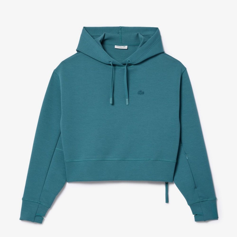 Women's Lacoste Hoodie Hydro blue | OGY218709