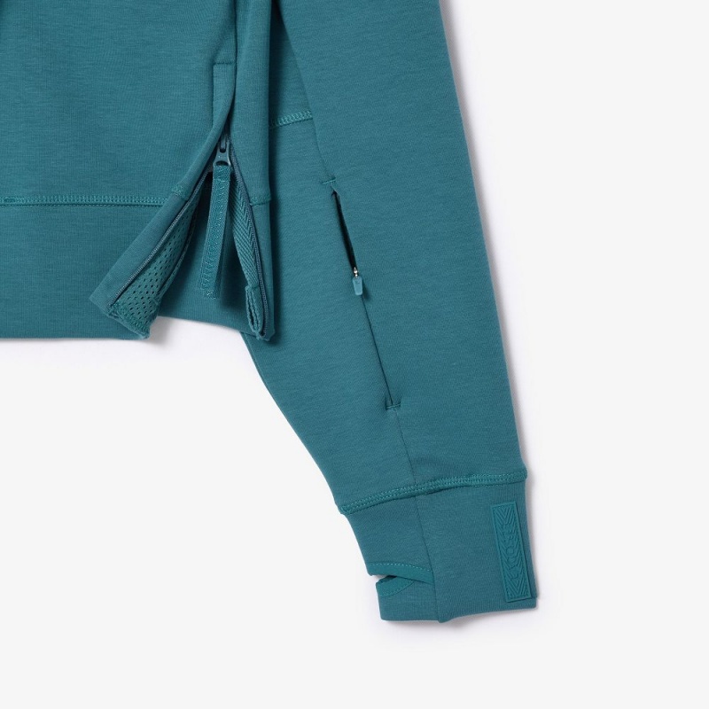 Women's Lacoste Hoodie Hydro blue | OGY218709