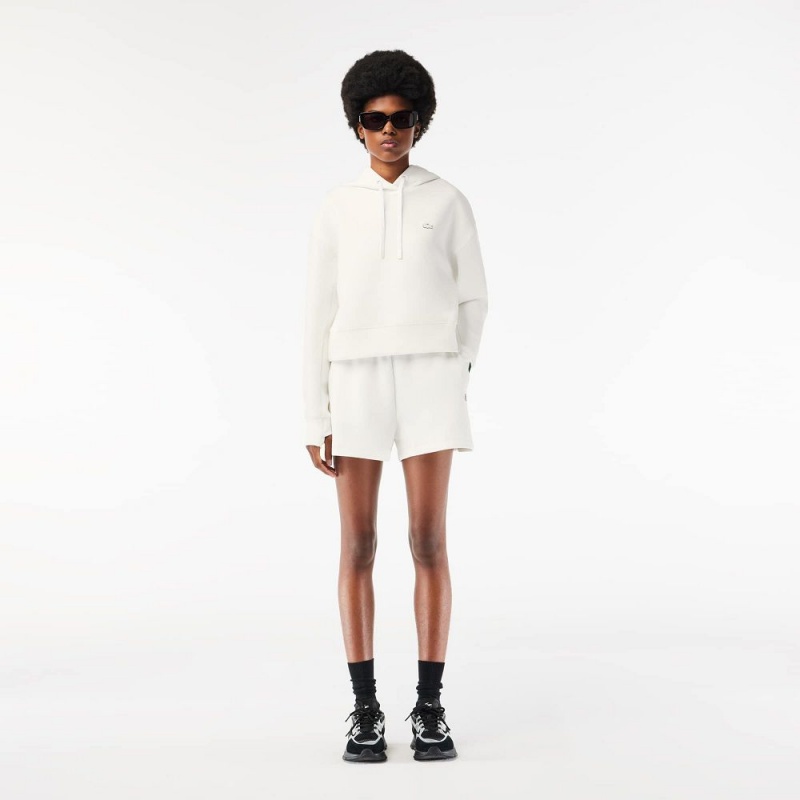 Women's Lacoste Hoodie White | ARW478612