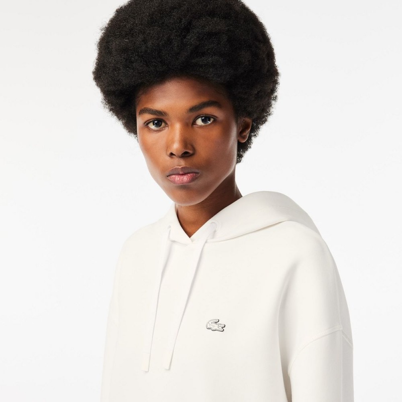 Women's Lacoste Hoodie White | ARW478612