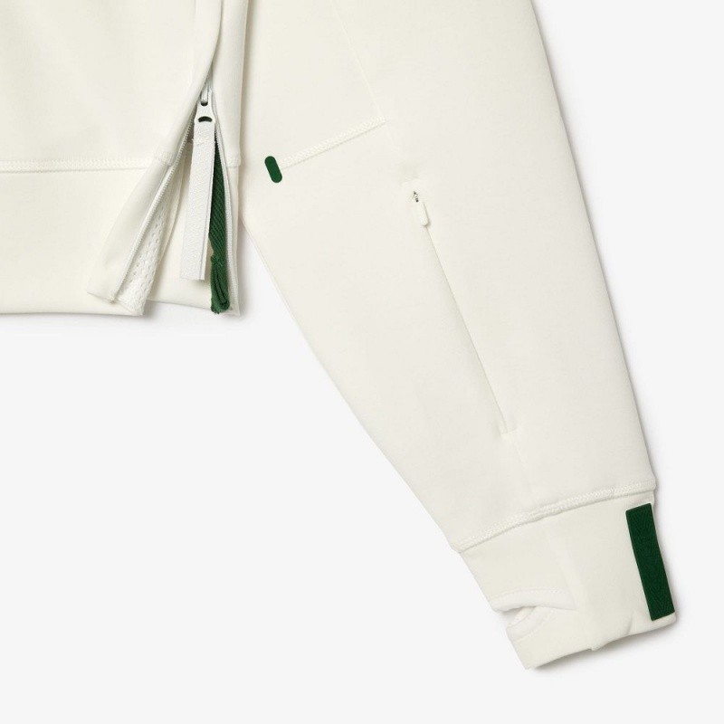 Women's Lacoste Hoodie White | ARW478612