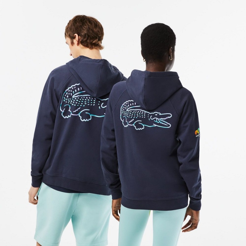 Women's Lacoste Lacoste Sport Miami Open Edition Hoodie Blue | CGE894627