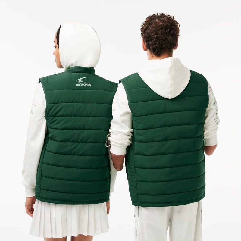 Women's Lacoste Lacoste Sport x Théo Curin Vest Jackets Pine green | RJU640371