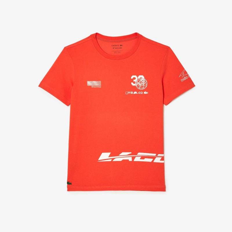 Women's Lacoste Lacoste Sport x Théo Curin Jersey T-Shirt Orange | CMO356029